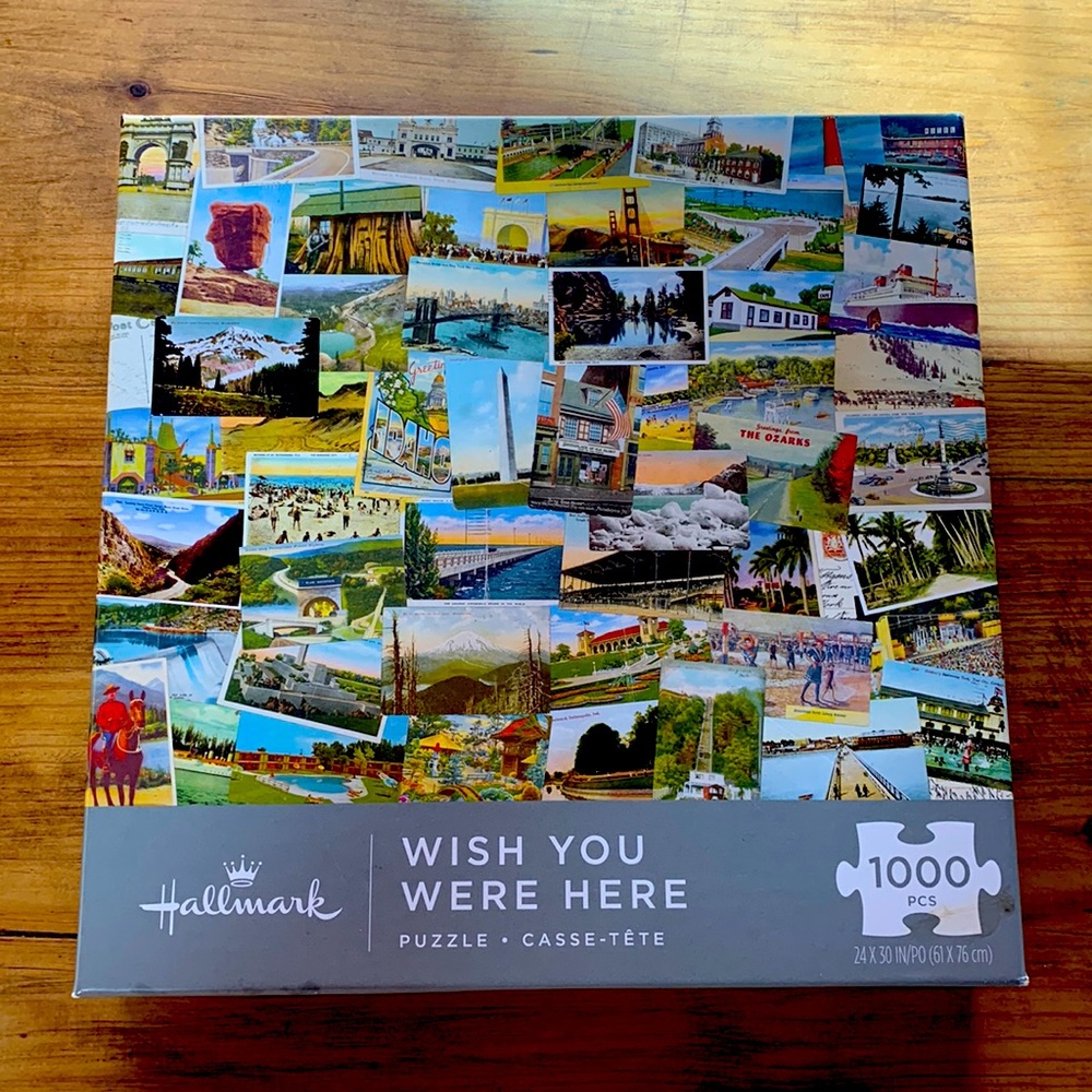 Wish you were here postcard puzzle. 1000 pieces